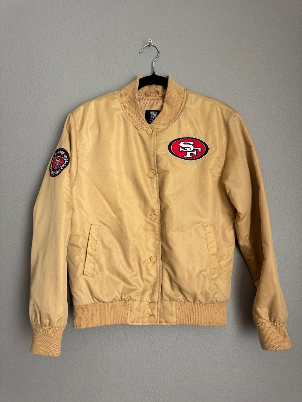 49ers Gold Bomber Jacker Adult Small- RARE